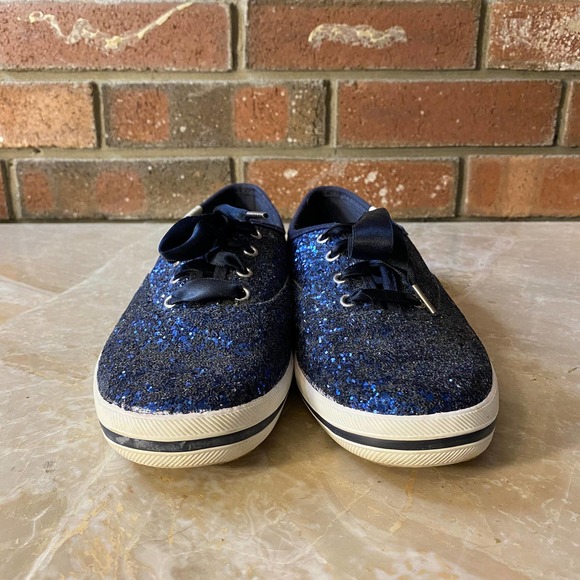 Kate Spade Keds Blue Glitter Sneaker - Picture 3 of 14